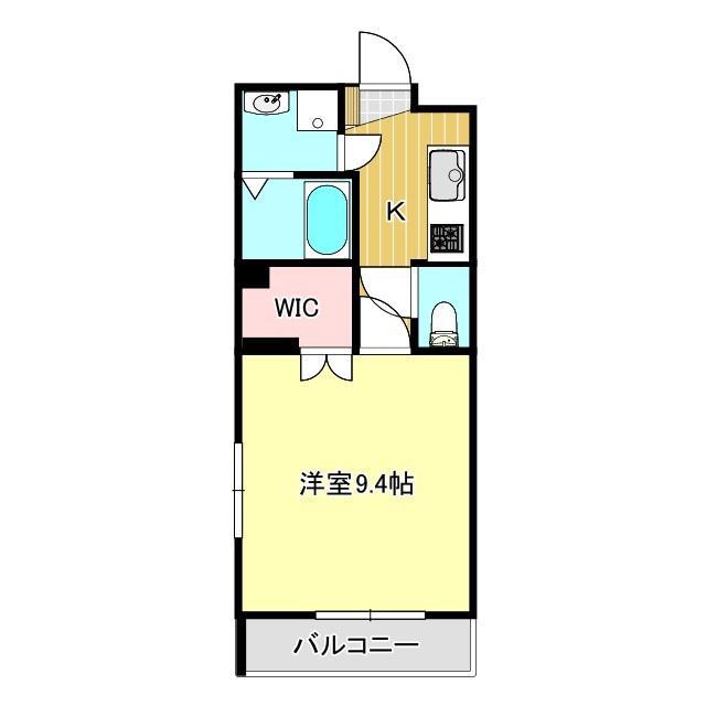 ラフィネ(1K/4階)の間取り写真