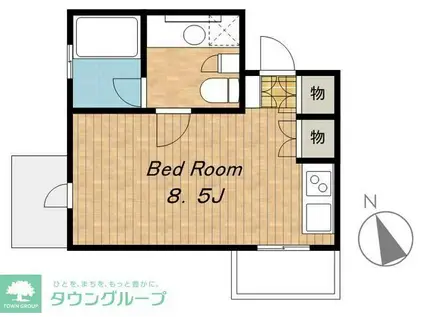 カスタリア戸越(ワンルーム/5階)の間取り写真