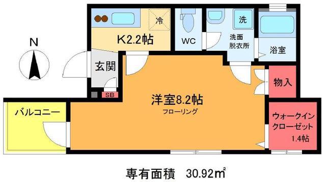 J-HIKIFUNE(1K/4階)の間取り写真
