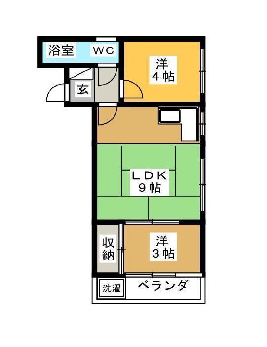町田ファミール(2LDK/2階)の間取り写真