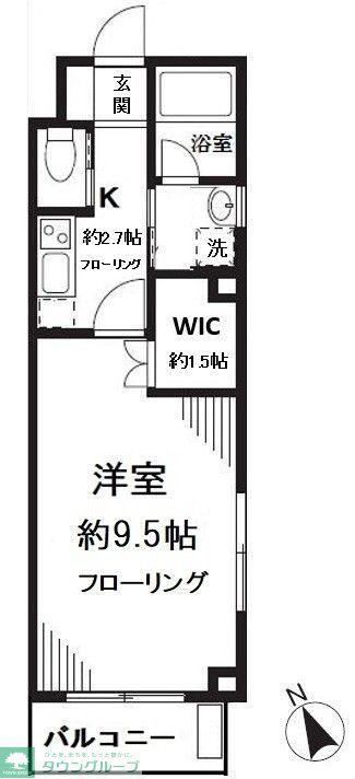 レオ参拾七番館(1K/5階)の間取り写真