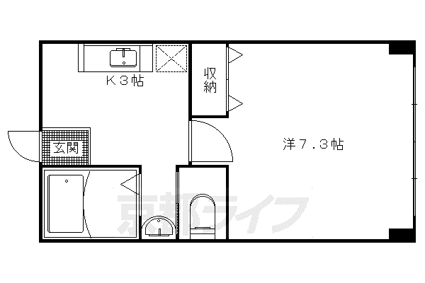 明治館岡崎(1K/2階)の間取り写真