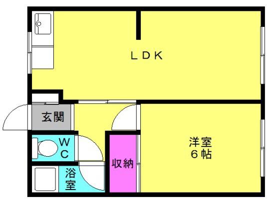 山陽電鉄本線 尾上の松駅 徒歩19分 2階建 築57年(1LDK/2階)の間取り写真