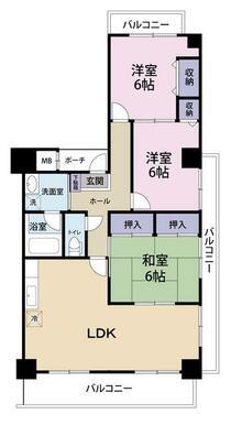 ラフィーネII(3LDK/3階)の間取り写真