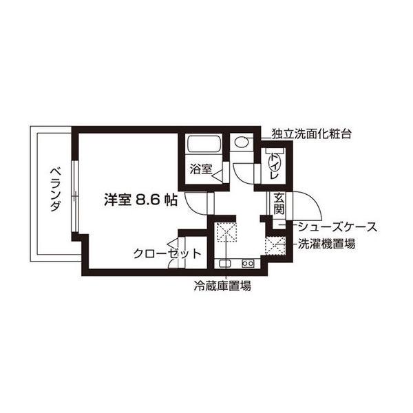 ウイステリア千種(1K/2階)の間取り写真