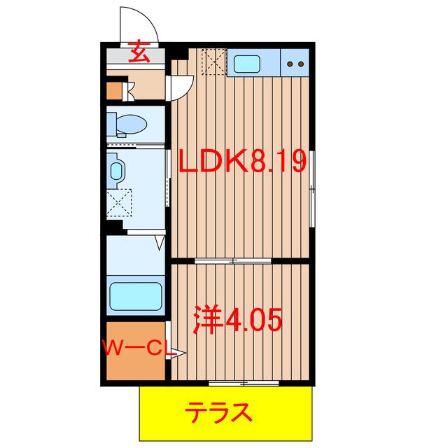 コンフォート薬園台(1LDK/1階)の間取り写真