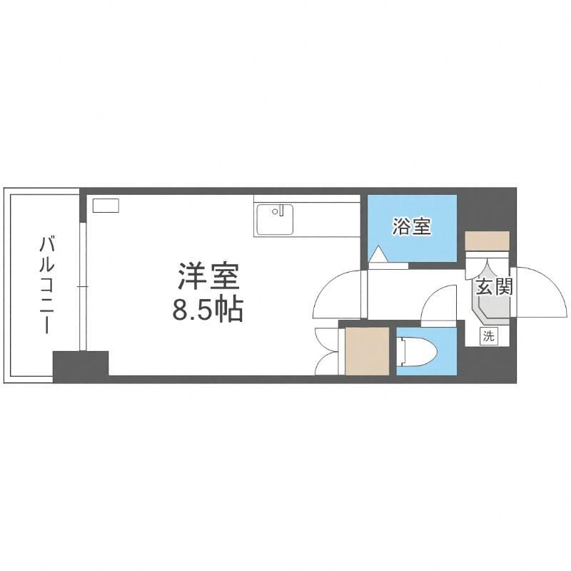 日興パレス東札幌(ワンルーム/7階)の間取り写真