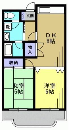 モリコーポ(2DK/5階)の間取り写真