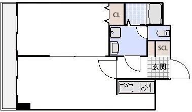 中銀新川マンシオン(1LDK/5階)の間取り写真