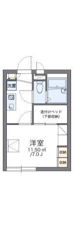 レオパレス大倉山メルベーユI(1K/2階)の間取り写真