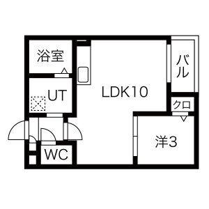 JACK YAWATAI(1LDK/3階)の間取り写真