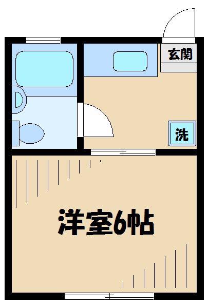 ハイグレード永山(1K/2階)の間取り写真