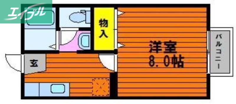 コンフォート(1K/1階)の間取り写真