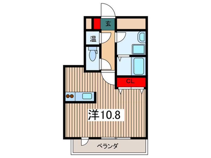 アークシティAコート(ワンルーム/3階)の間取り写真