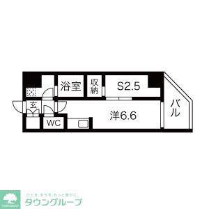 シーズンフラッツ蔵前清澄通(ワンルーム/10階)の間取り写真