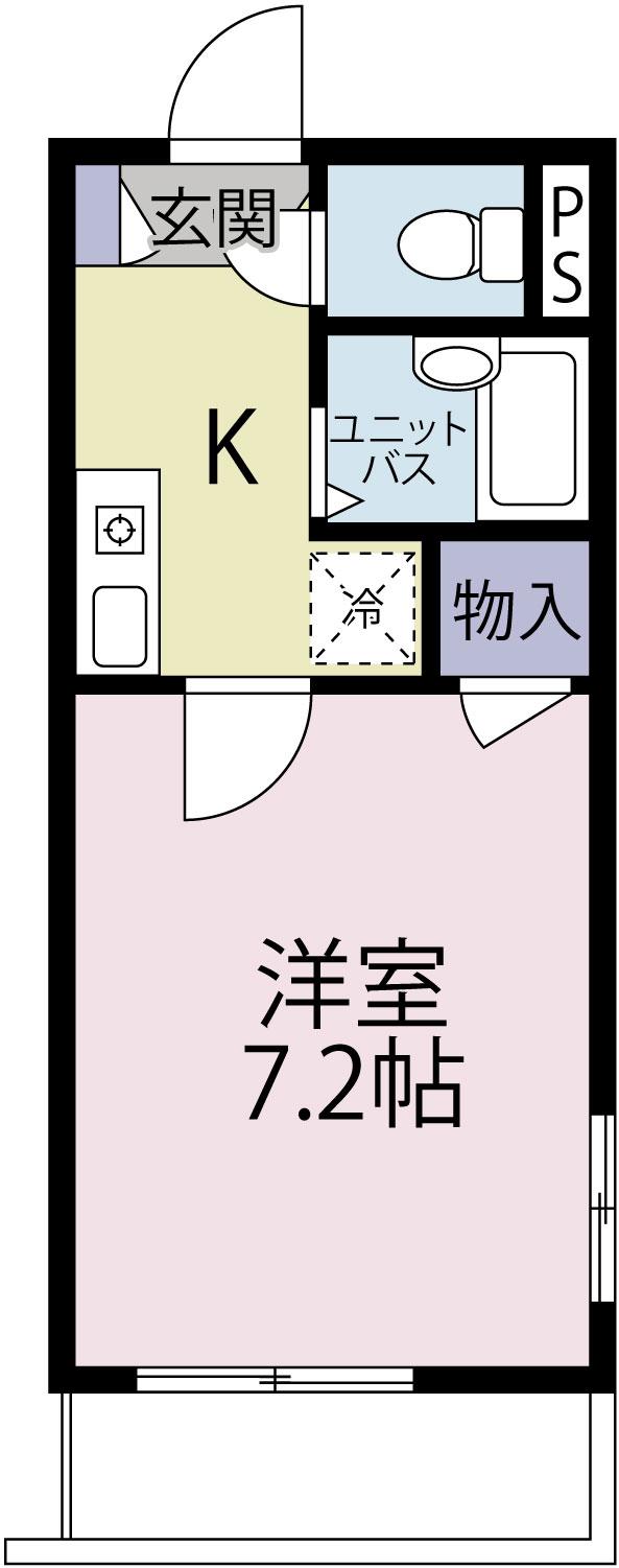 メゾン駒場東大前(1K/2階)の間取り写真