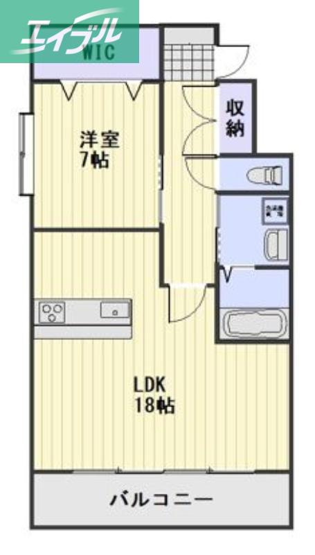 おぶりがーど今(1LDK/2階)の間取り写真
