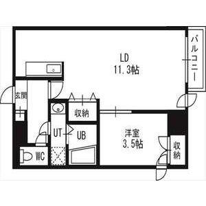 コリーナフォレスタ(1LDK/7階)の間取り写真