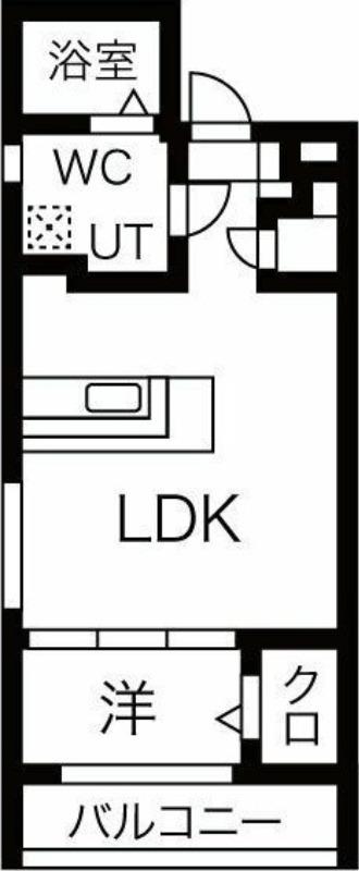 LEGIOIE西高蔵駅(1LDK/2階)の間取り写真