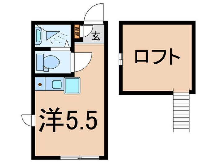 アイビーコート白楽南(ワンルーム/2階)の間取り写真