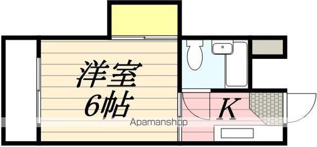 メゾン東大和(1K/2階)の間取り写真