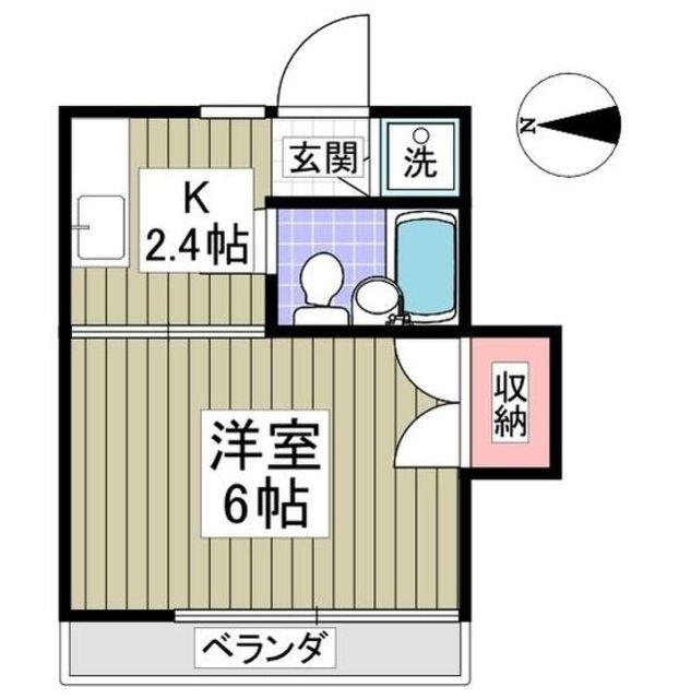 ビッグマウンティンコーポ(1K/2階)の間取り写真