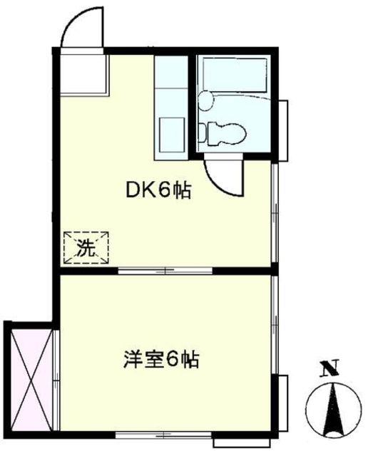 スミレハイツ(1DK/2階)の間取り写真