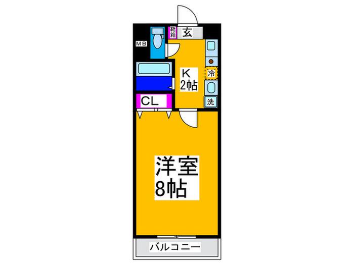 BRUTUS(1K/3階)の間取り写真