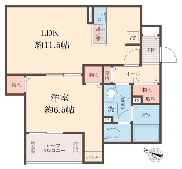 スマイル K(1LDK/2階)の間取り写真