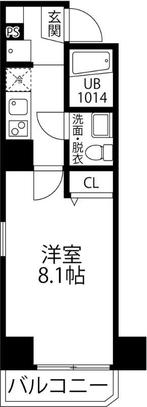リベルテ四ツ木(1K/5階)の間取り写真
