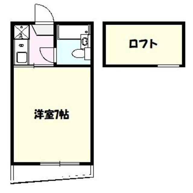 カーム玉川学園II(1K/2階)の間取り写真
