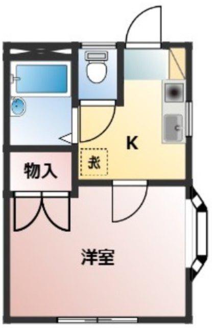 ハイムジュネス(1K/2階)の間取り写真