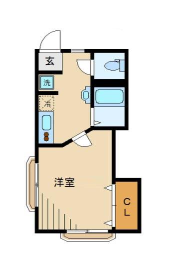 MEGHOUSE(1K/2階)の間取り写真