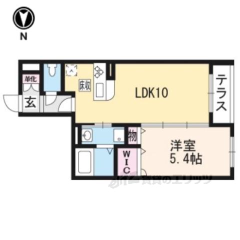 JMメゾン御所西(1LDK/1階)の間取り写真