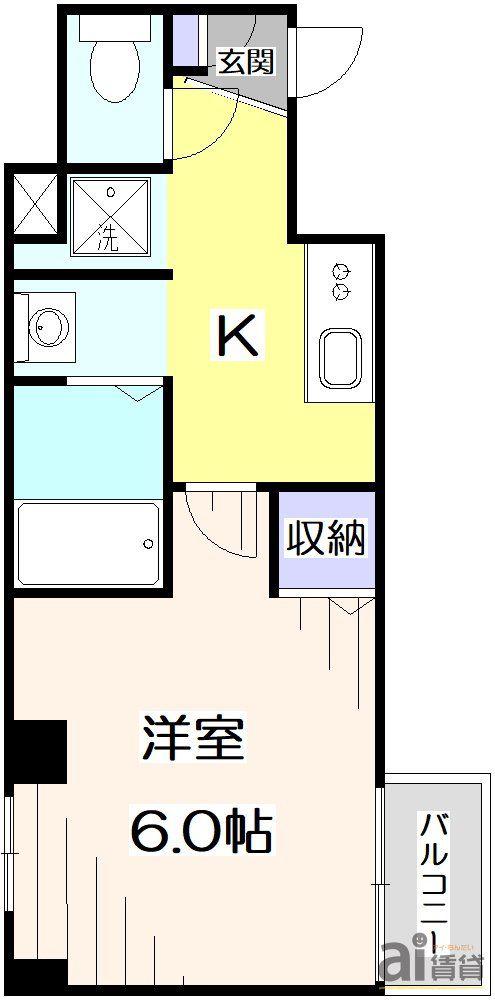 AIFORT.久米川IV(1K/3階)の間取り写真