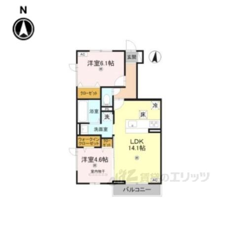 MAISONDEPINO(2LDK/1階)の間取り写真