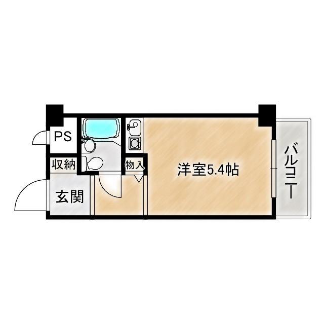 朝日プラザアクルス城東(ワンルーム/3階)の間取り写真