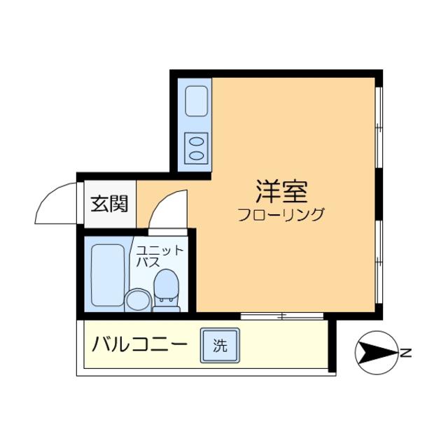 サンプラハ第二木場(ワンルーム/5階)の間取り写真