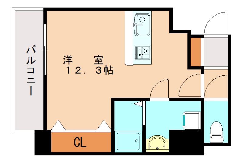 ドレスローズ(ワンルーム/5階)の間取り写真