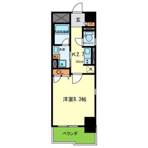 メルベーユ西淀(1K/10階)の間取り写真