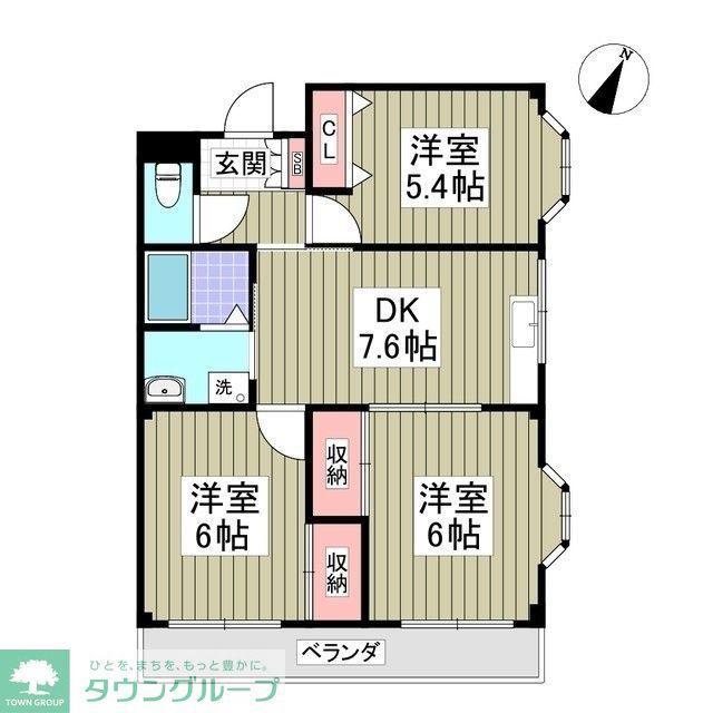 ニューロイヤルハイツ(3SDK/3階)の間取り写真