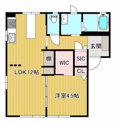 エクシードハイツ2 (1LDK/1階)の間取り写真