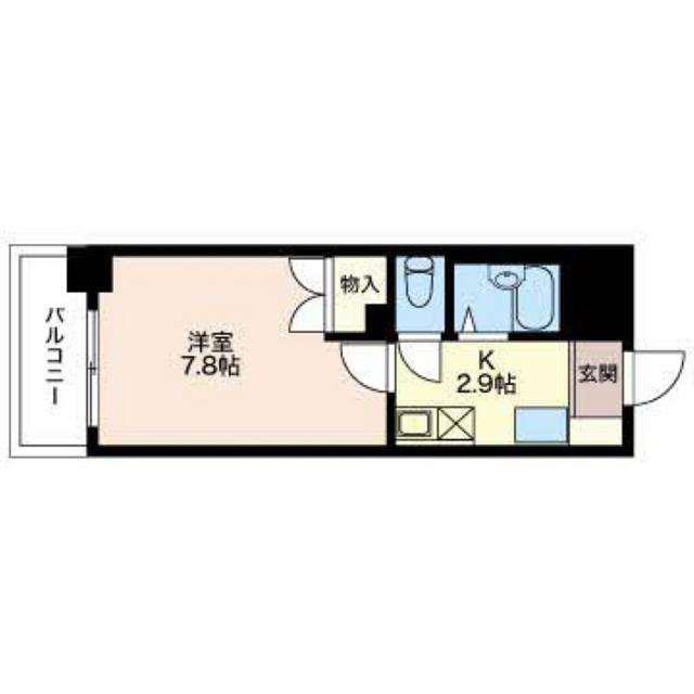 メゾンウィネッカ(1K/4階)の間取り写真