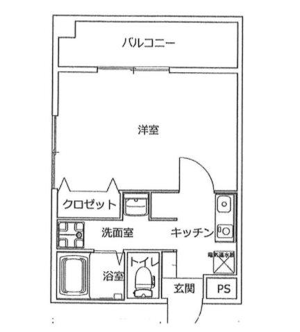 ラフィーネ(1K/5階)の間取り写真