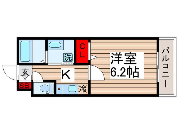 MAISON SA XI(1K/2階)の間取り写真