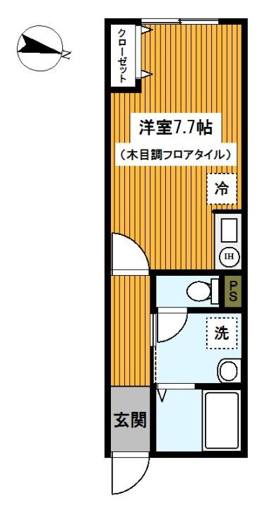 ブレジオ横須賀(ワンルーム/1階)の間取り写真