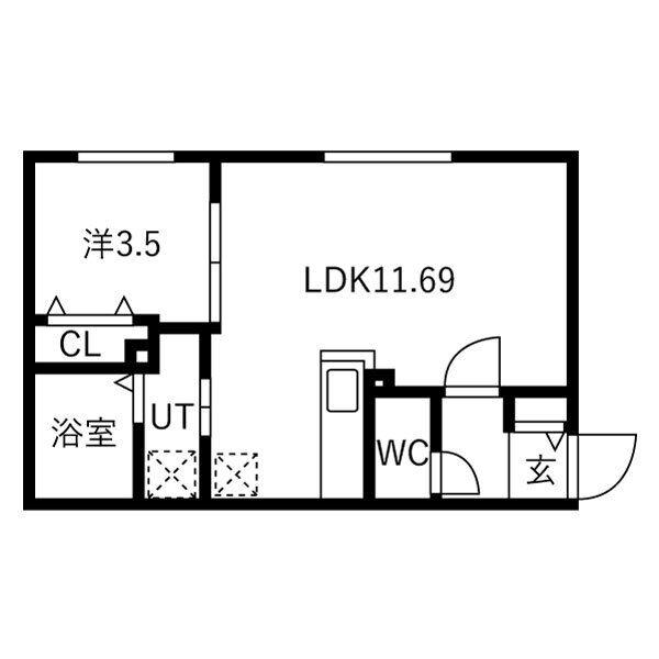 SPARKLE 裏参道(1LDK/3階)の間取り写真