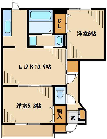 セゾン・グラシュ-I(2LDK/1階)の間取り写真