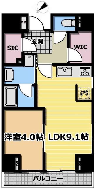プリムローズ駒込(1LDK/3階)の間取り写真