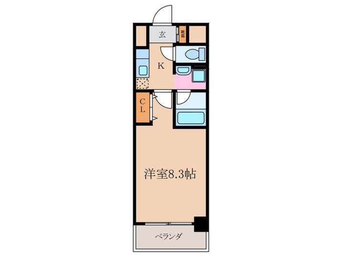 YSM21(1K/2階)の間取り写真